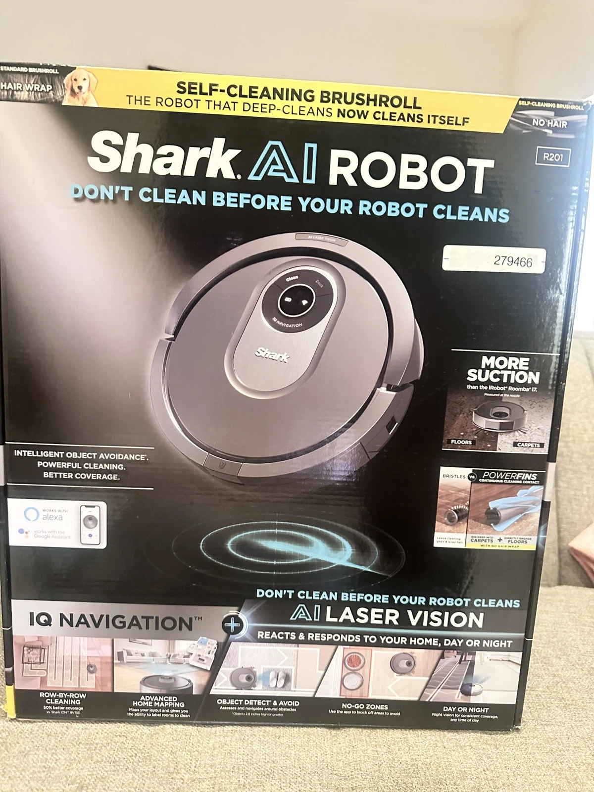 Shark RV2001 Gray AI Robot Vacuum Cleaner