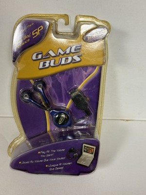 VINTAGE 2004 INTEC GAME BOY ADVANCE SP GAME BUDS EAR BUD HEADPHONES BLUE SEALED