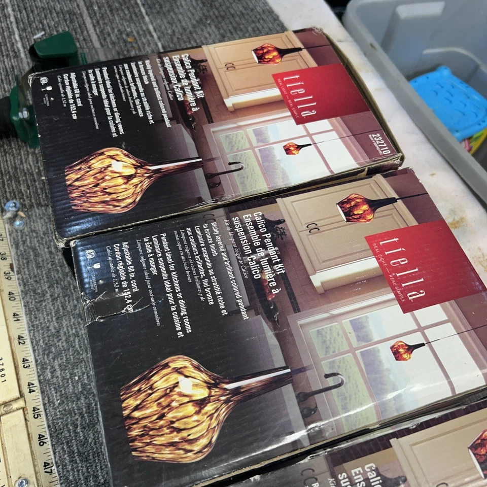 Lot Of 3 New Tiella Calico Pendant Kit  232710 Model # 800PND1TBZ Free Shipping - Image 3 of 4