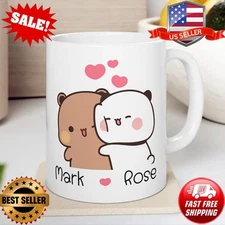 Personalized Dudu Bubu Coffee Mug Cute Bears Coffee Cup Birthday Christmas Gift