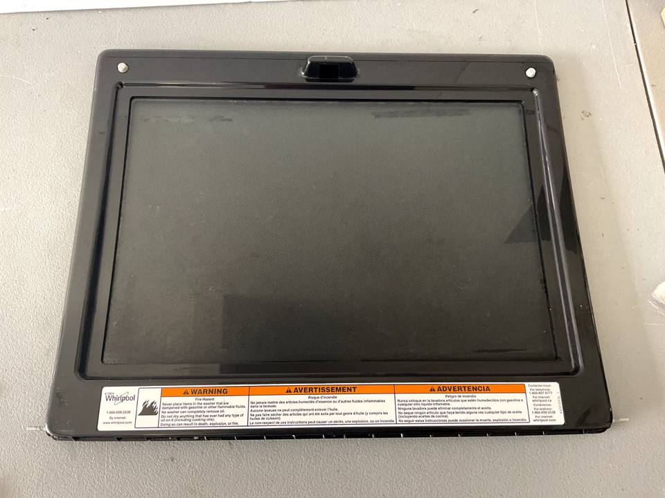 Tapa de vidrio para puerta de lavadora Whirlpool W11101059 W10631098 W10814585 W10843824 Foto 3 de 4