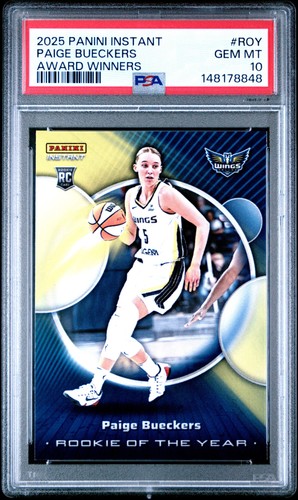 Graded 2025 Panini Instant Paige Bueckers #ROY Rookie RC Card PSA 10 Gem Mint