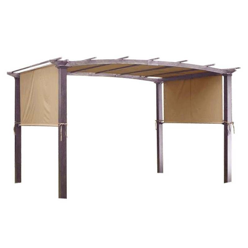 17x6.5Ft Pergola Canopy Replacement Cover Outdoor Yard Patio Tan 180g UV20+