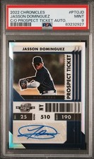 2022 Jasson Dominguez PSA 9 Auto Contenders Optic Prospect Ticket NY Yankees 