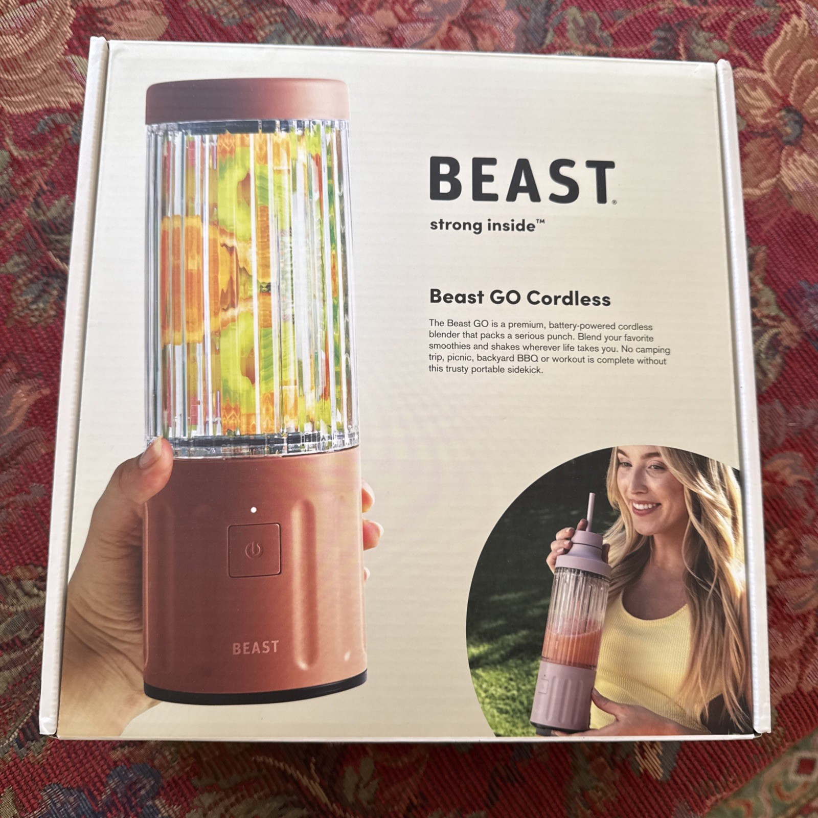 Beast GO Cordless, Premium Portable Blender for Shakes & Smoothies 22oz (Terra)