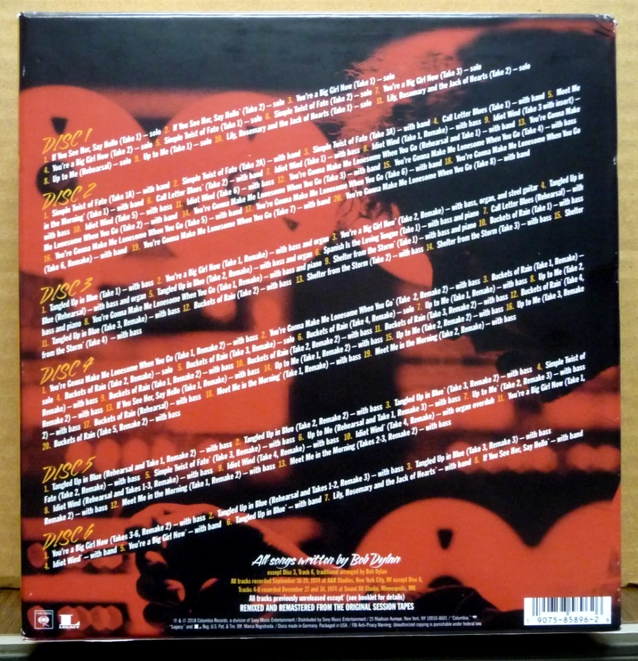 BOB DYLAN More Blood, More Tracks: Bootleg Series Vol. 14 (Deluxe Edition 6-CD) - Image 2 of 4