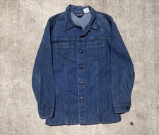 Vintage 70's Wrangler Denim Work Shirt 80s Made In USA