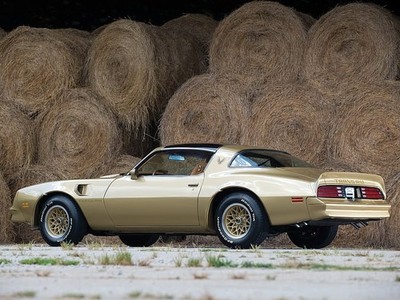 1978 Gold Firebird Trans Am barn find POSTER 24x36   Classic Muscle Car Wall Art