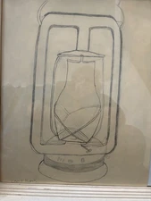 Oil Lantern Pencil Drawing