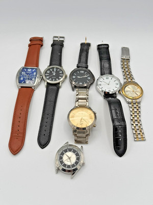 Lot of 7 Men s Quartz Watches Citizen Gino Milano IZOD Parts Repair Untested