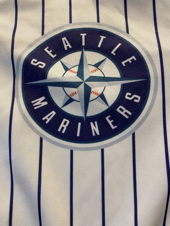 Seattle Mariners DGK Satin Jacket Small MLB Pinstripe Snap Urban Streetwear Rare - Image 2 of 4