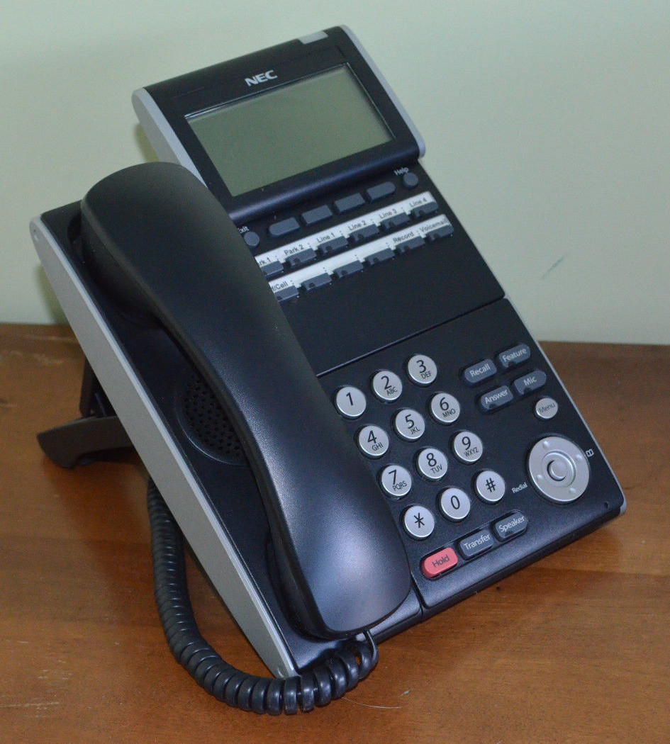 NEC DTL-12D-1 BK TEL DT300 Phone DLV(XD)Z-Y(BK) Black TechTested 1 YEAR WARRANTY