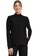 Scrubs Women's Cherokee Form CK381 Zip Front Scrub Jacket Black BLK XXS-3XL NWT