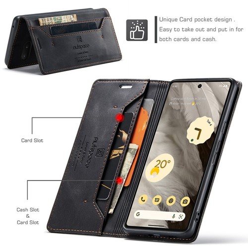 Slim Leather Wallet Case Card Magnetic Flip Cover for Google Pixel 6 7 8 Pro 7A - Picture 9 of 22