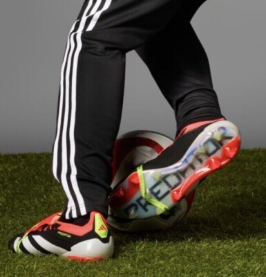 adidas Predator Elite Foldover Tongue FG New Black-Red Boots Size