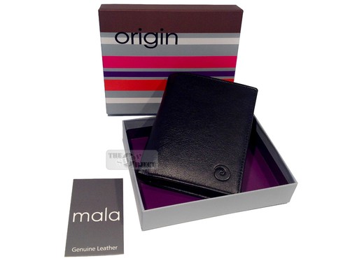 Mala RFID Quality Leather Note Case Wallet Trifold Coin Credit Card ID Photo Zip - Picture 4 of 17