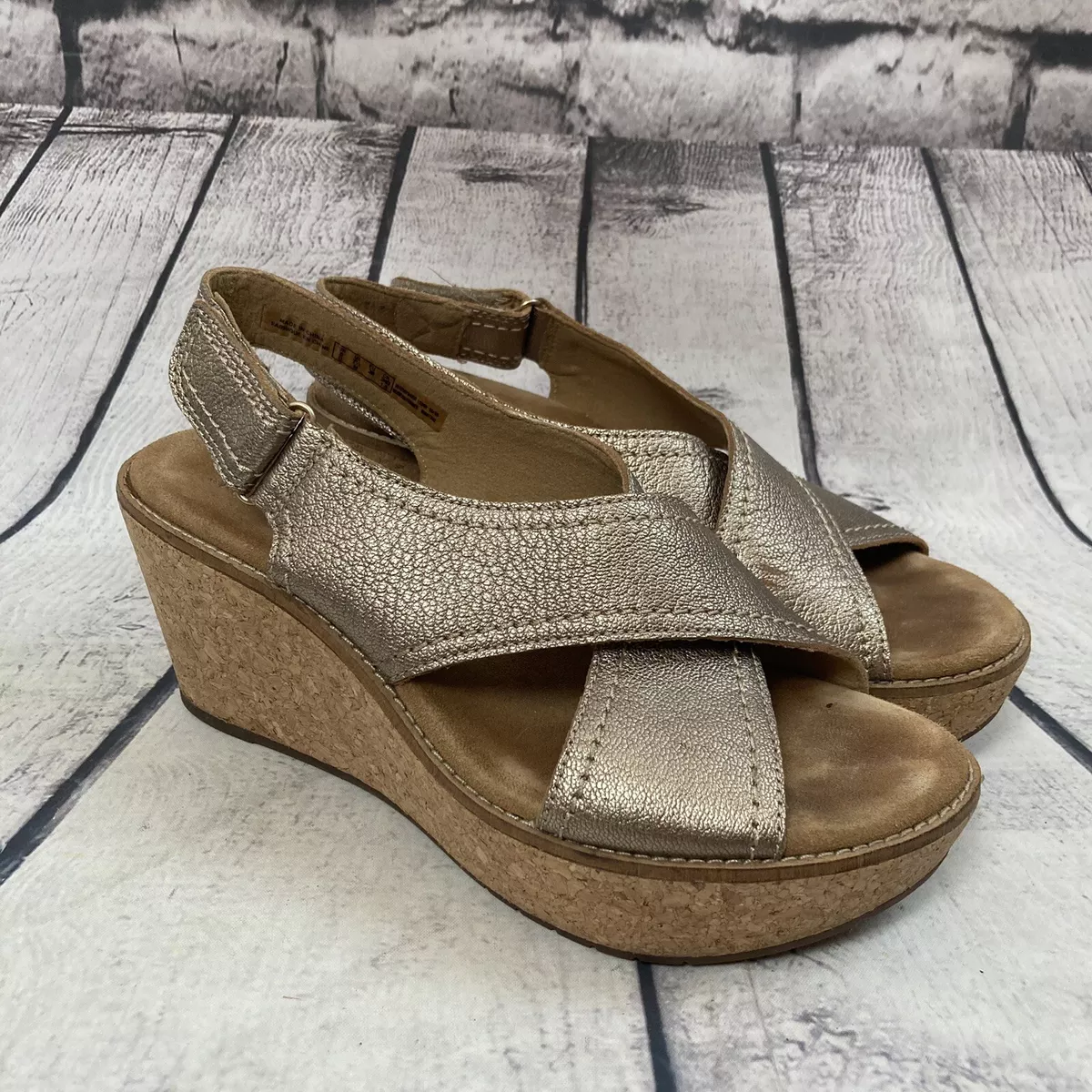 Louis Vuitton Brown Wedge Tulipe Sandals Sz 38