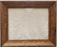 Vintage Solid Oak Wood Frame  Viewing Size 17.25X13.5 inches