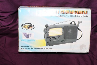 short wave radio receiver DYNAMO RECHARGEABLE 8- BANDS HAND GENERATOR