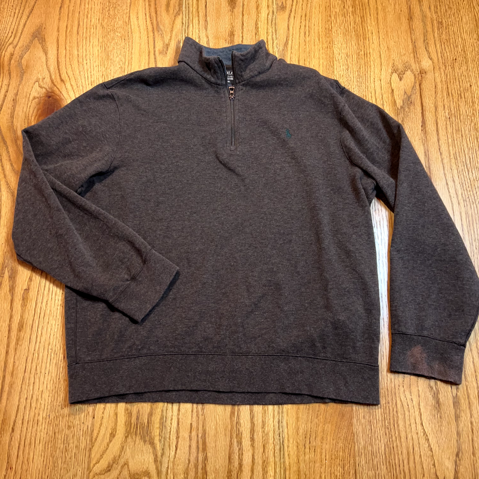 Polo Ralph Lauren Performance 1 4 Zip Pullover Uomo Grande Grigio Pony Preppy DIFETTO