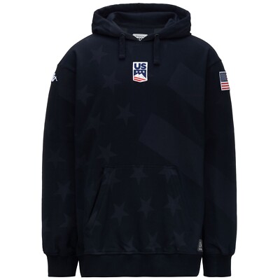 US SKI TEAM Herren HOODIE in 80%BAUMWOLLE 20%POLY Mod UTAWI FLAG US