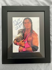 Bret "Hitman" Hart 1994 - Signed & Glass Framed Promo Photo Picture WWE WWF WCW