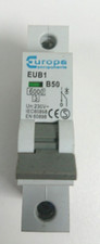 EUROPA EUB1 SP TYPE B MCB  50 AMP 50a B50 TRIP 60898 FREE UK POST