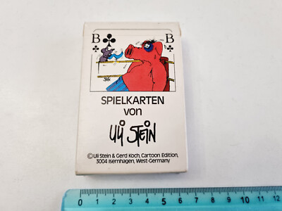 ULI STEIN CARTOON POKER ORIGINAL VINTAGE SPIELKARTEN NEU