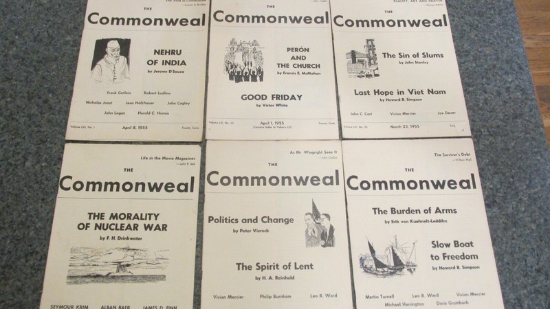 THE COMMONWEAL-7 DIFFERENT ISSUES-1955