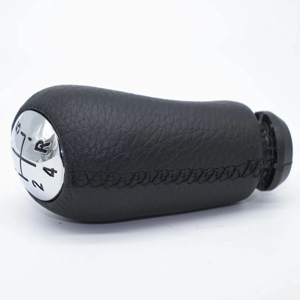 5 Speed+R Black Gear Shift Knob Shifter Lever Leather For Renault Sandero II MT Foto 2 de 4