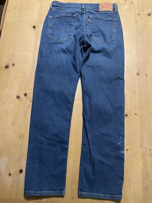 Levis 514 Blue Denim Jeans 31/30 **LEG BLEACH SPOTS/GOOD CONDITION**