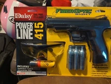 Brand New/Pack Daisy PowerLine 415 Semi-Auto Pistol CO2 Kit Fiber Optic Sight 