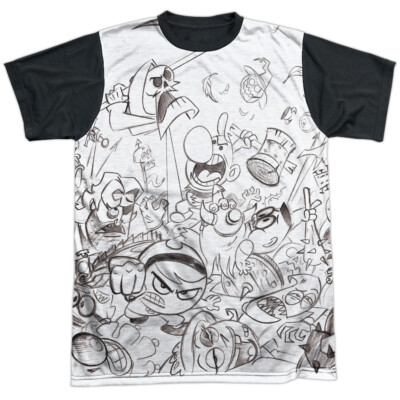 Grim Adventures of Billy And Mandy Adult Costume T Shirt (Black Back), S-3XL