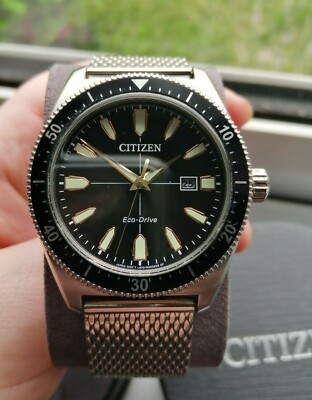 Citizen Eco-Drive Mens Stainless Steel Mesh Bracelet Watch AW1590-55E | eBay