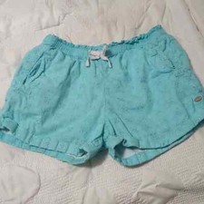 Tommy Hilfiger Shorts Girls Size 14, turquoise blue eyelet cotton elastic waist