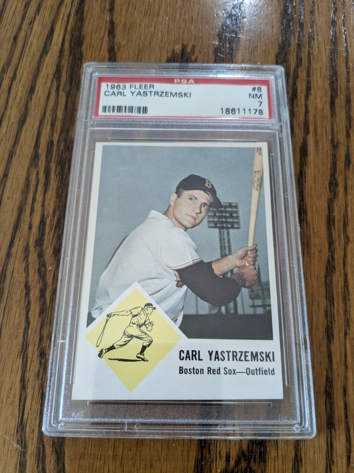 1963 FLEER #  8 CARL YASTRZEMSKI RED SOX PSA 7 NM 18611178 Nicely Centered!