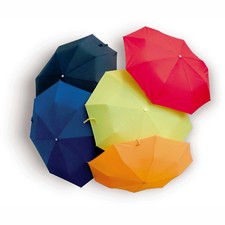 Folding compact umbrella and PVC pouch 3 fold.190T manual opening size 94Cm/37"