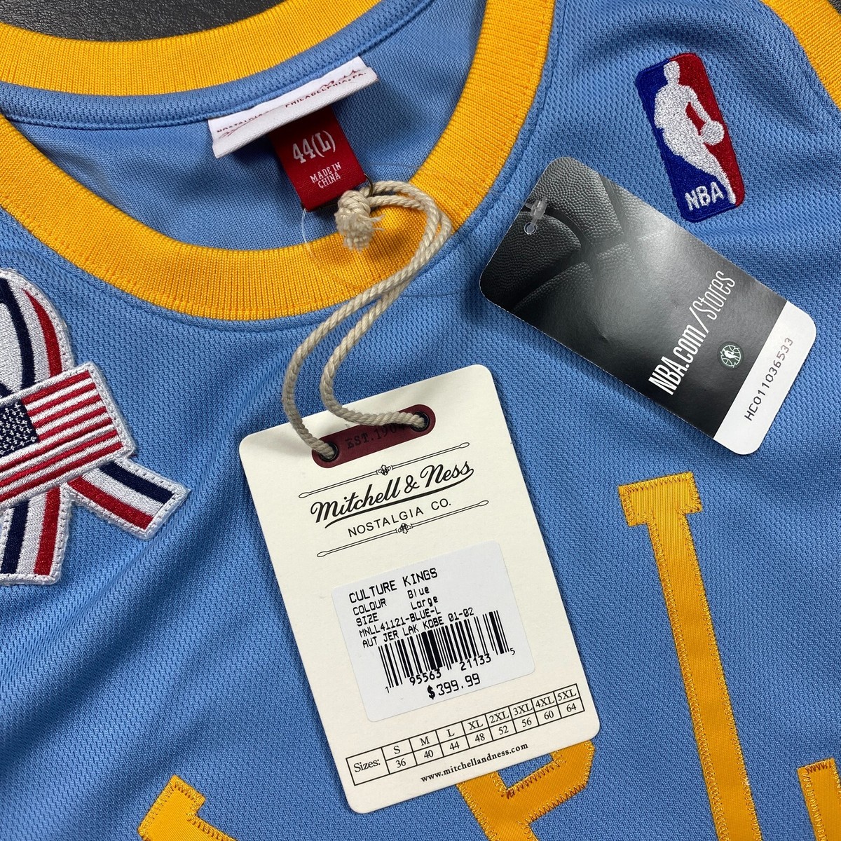 100% Authentic Kobe Bryant Mitchell Ness 01 02 MPLS Lakers Jersey