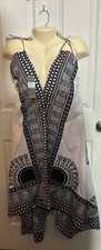 NEW Xpress African White Scarf Dress Size One Size Fit All