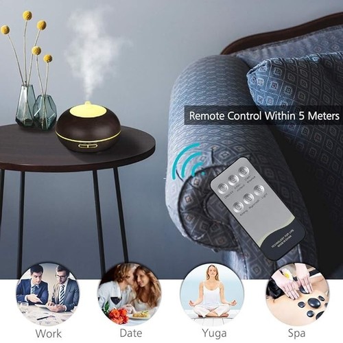 Wqjifv 550ml Essential Oil LED Diffuser Aromatherapy Aroma Diffusers Ultrasonic - Picture 4 of 9