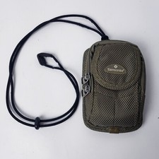 Samsonite Vintage Khaki Black Camera Case Zip Pockets Shoulder Strap Belt Clip