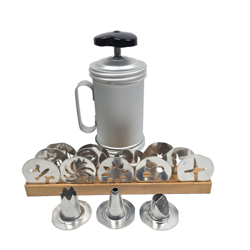 MIRRO 358-AM Cookie Cooky Pastry Press 3 Tips 12 Discs Original Box Vintage
