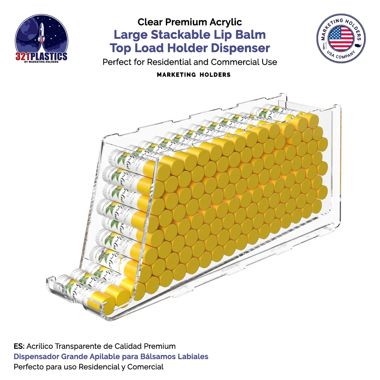 Clear Acrylic Lip Balm Holder Stackable Perfume Roller Storage
Opens in a new window or tab
