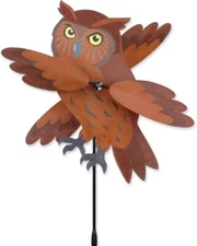 BROWN OWL Wind Spinner-Whirligig -Yard Stake -Garden Decor by Premier Kites