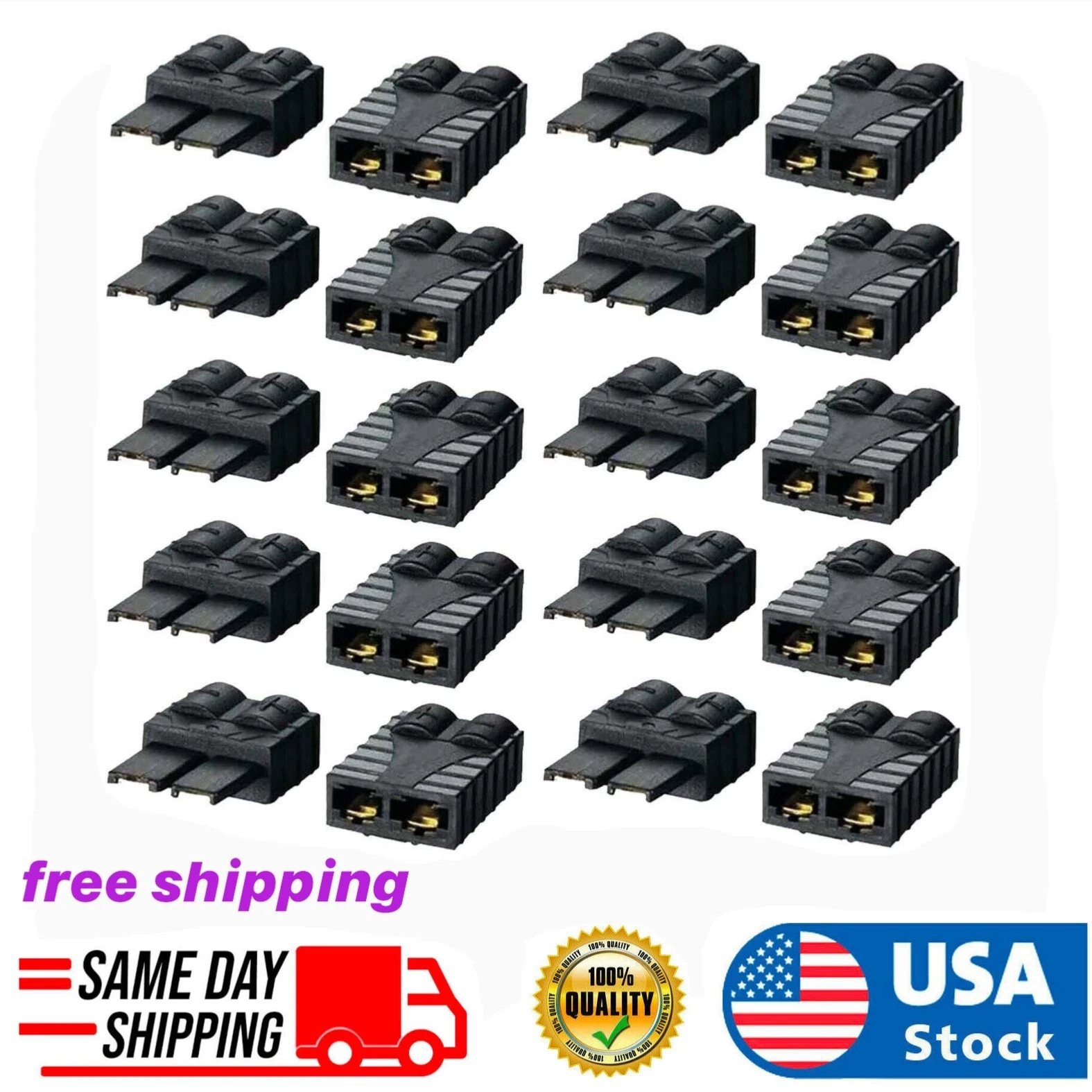 10 Pairs Connector Plug Male & Female For Lipo NiMh Battery