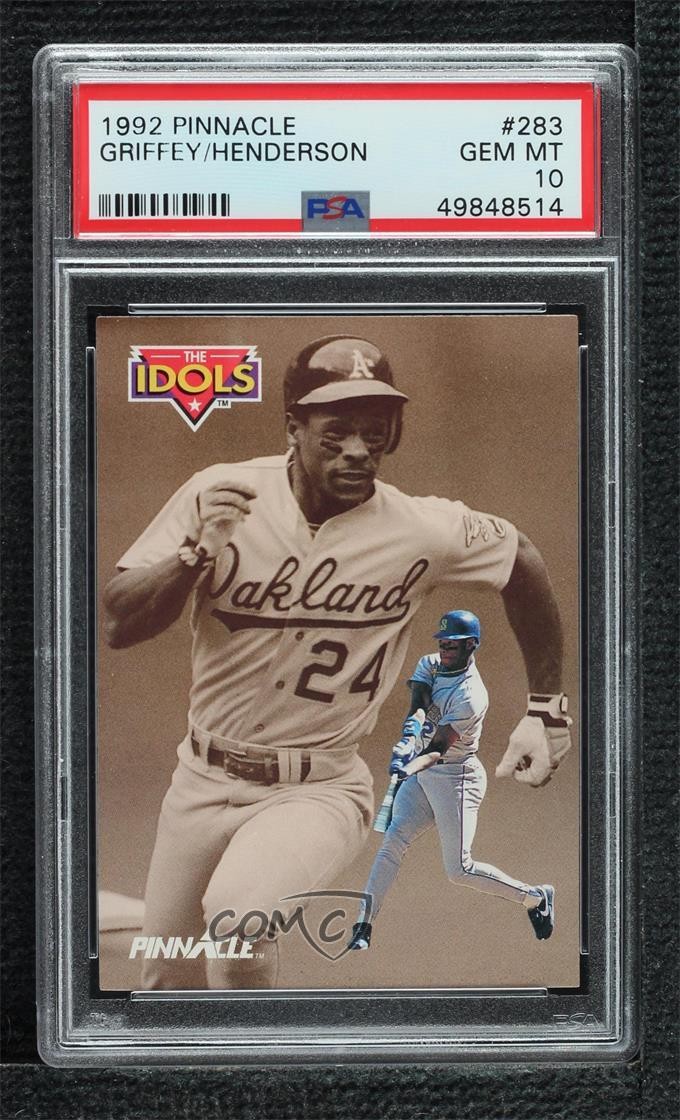 Pinnacle Ken Griffey+Rickey Henderson front