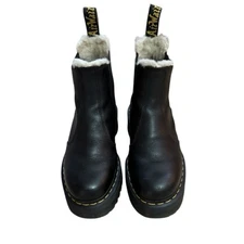 Dr. Martins 2976 Quad Platform shearling Faux-Fur Lined boots Women’s Size 8