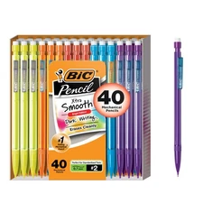 Bic Xtra Smooth Mechanical Pencils 40 Count 0.7Mm Medium Point Multicolor