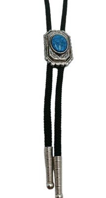 Bolo Tie Western Schmuck | Vintage USA | silberfarben mit blauem Stein |...