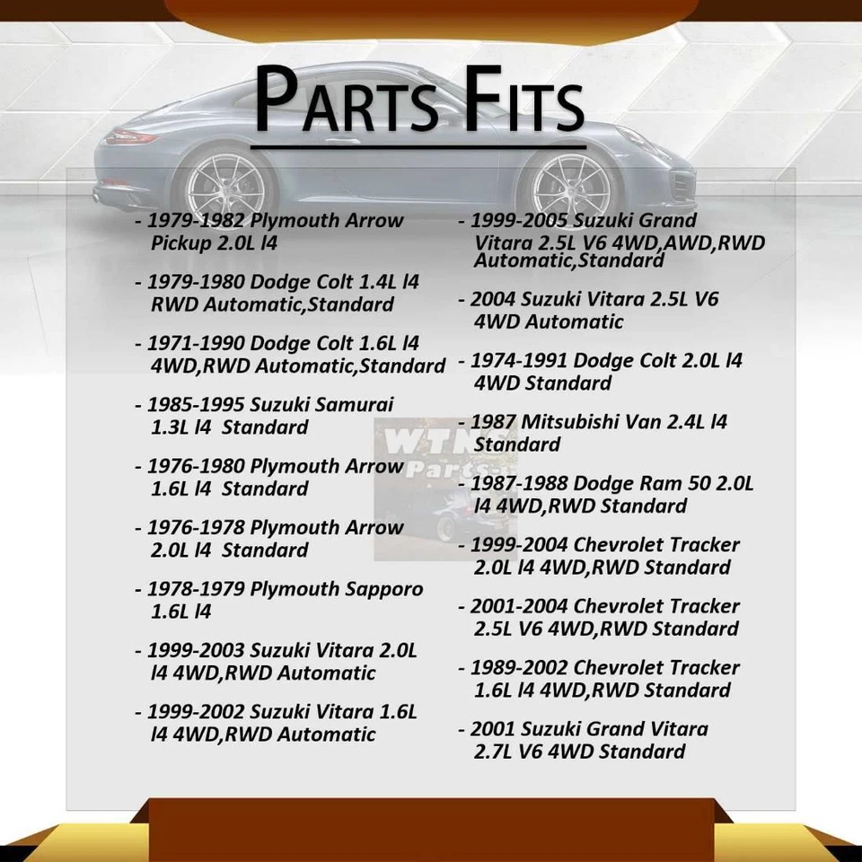 Se adapta a Chevrolet Tracker GMB 1989 1990 1991 eje trasero todas las juntas junta universal Foto 2 de 4